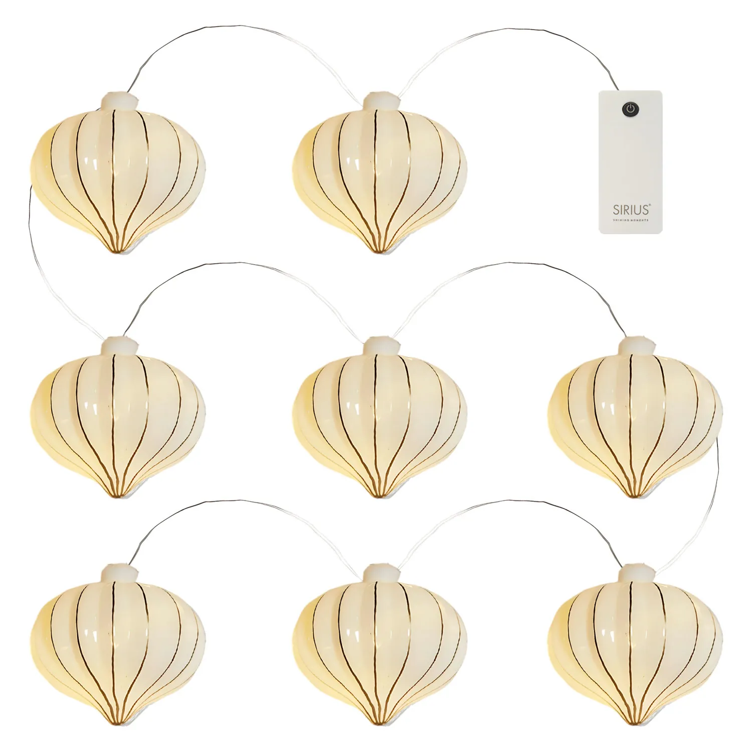 Vilma Guirlande - 8 LED, Hvid/Guld