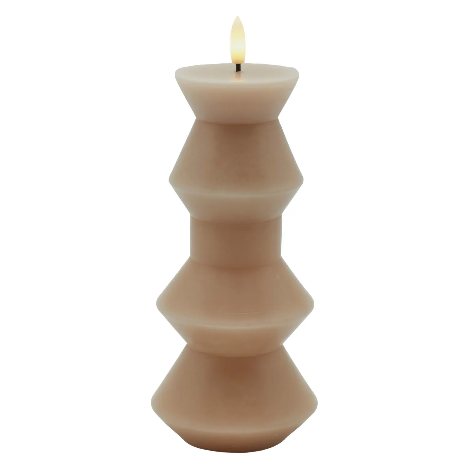 Nordisk Skulptur, Sille Geometri Ø9 x 20,5 cm, Light Caramel