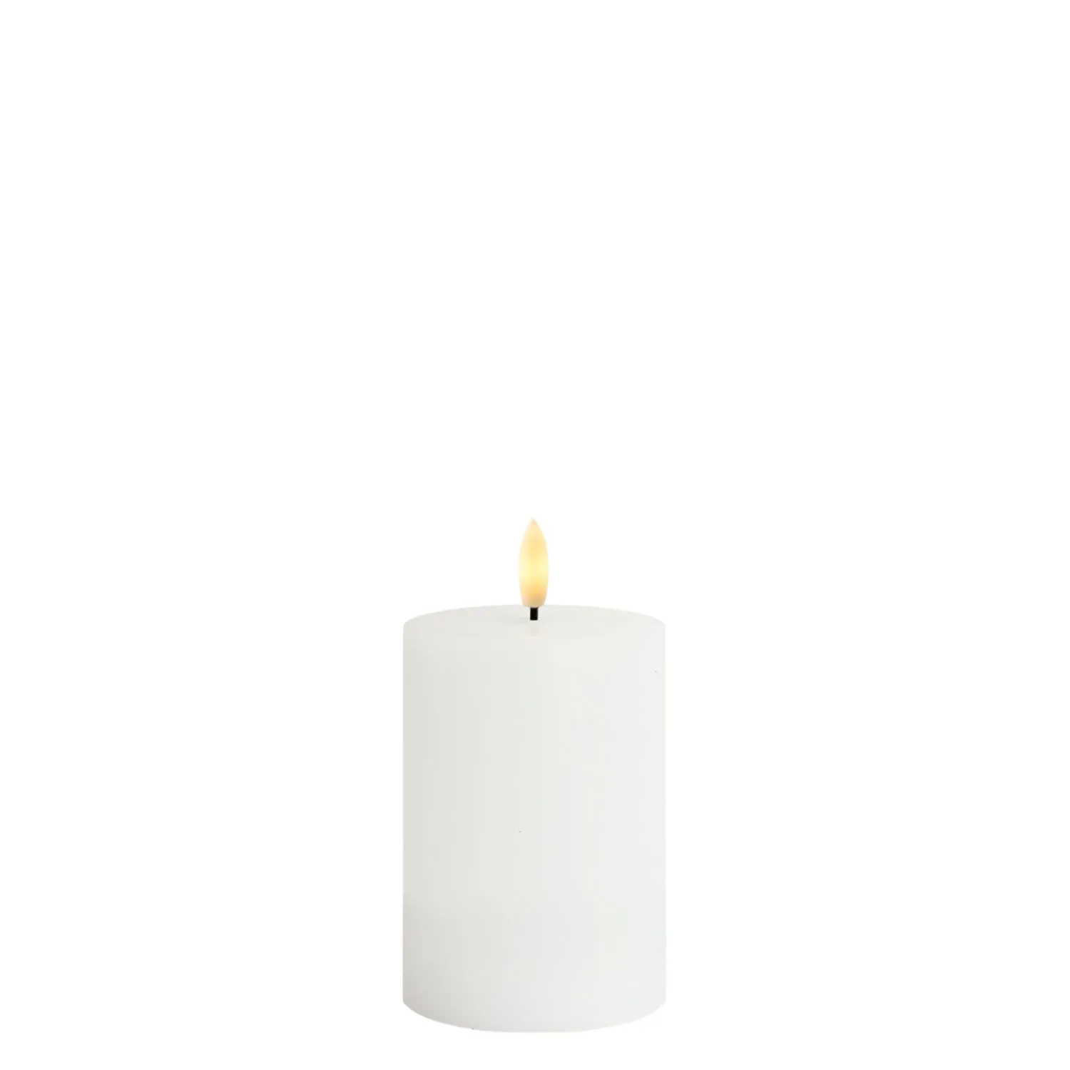 Sille Rechargeable Pillar Candle Ø7.5 x 10cm, White