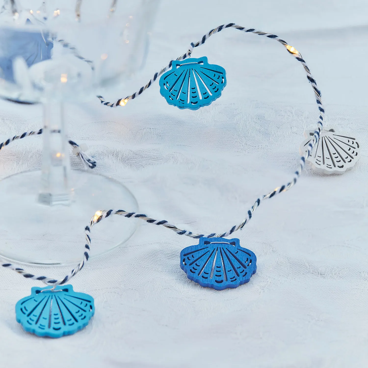 Selma Clam, 20 LED, Blue