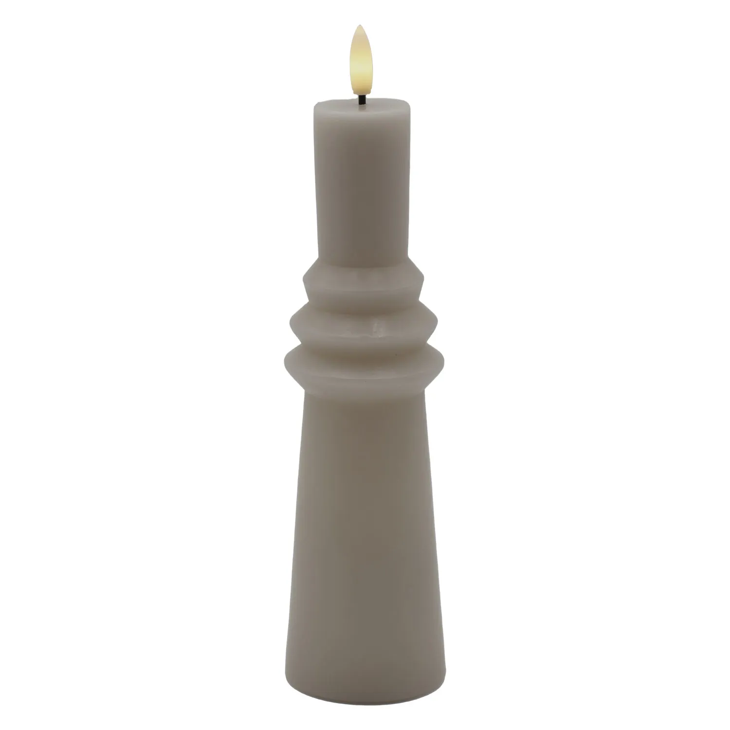 Nordic Sculpture, Sille Ringet Ø6 x 22 cm, Warm Gray