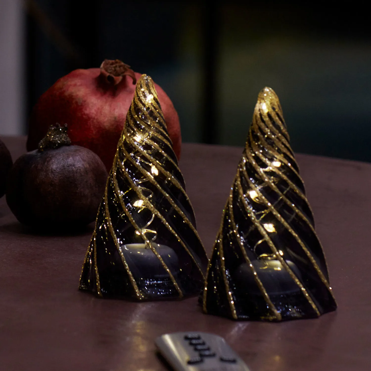 Vilma Træ 2-pak - 11 cm, Sort/Guld
