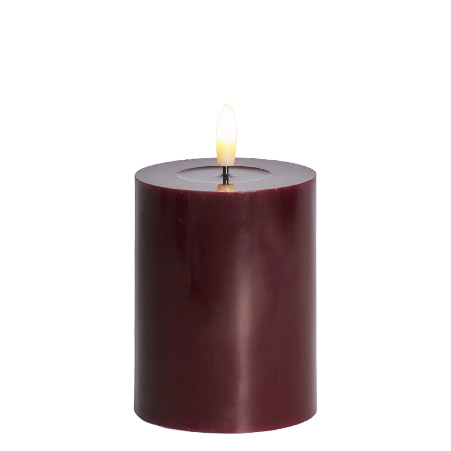 Sille Lacquer Pillar - Ø7.5 x 10cm, Bordeaux