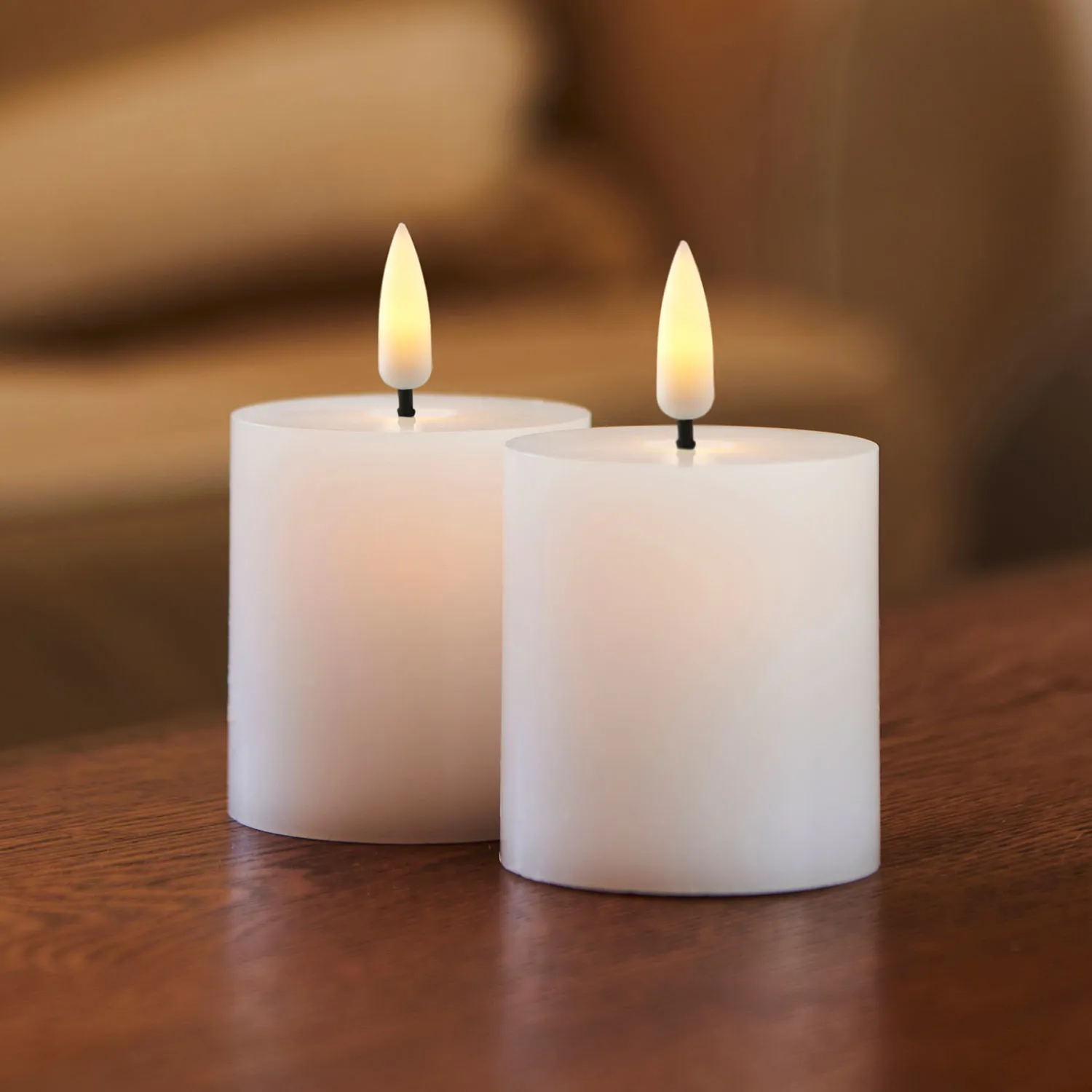 Sille Rechargeable Mini Candles 2 pcs, Ø5 x 6.5cm, White