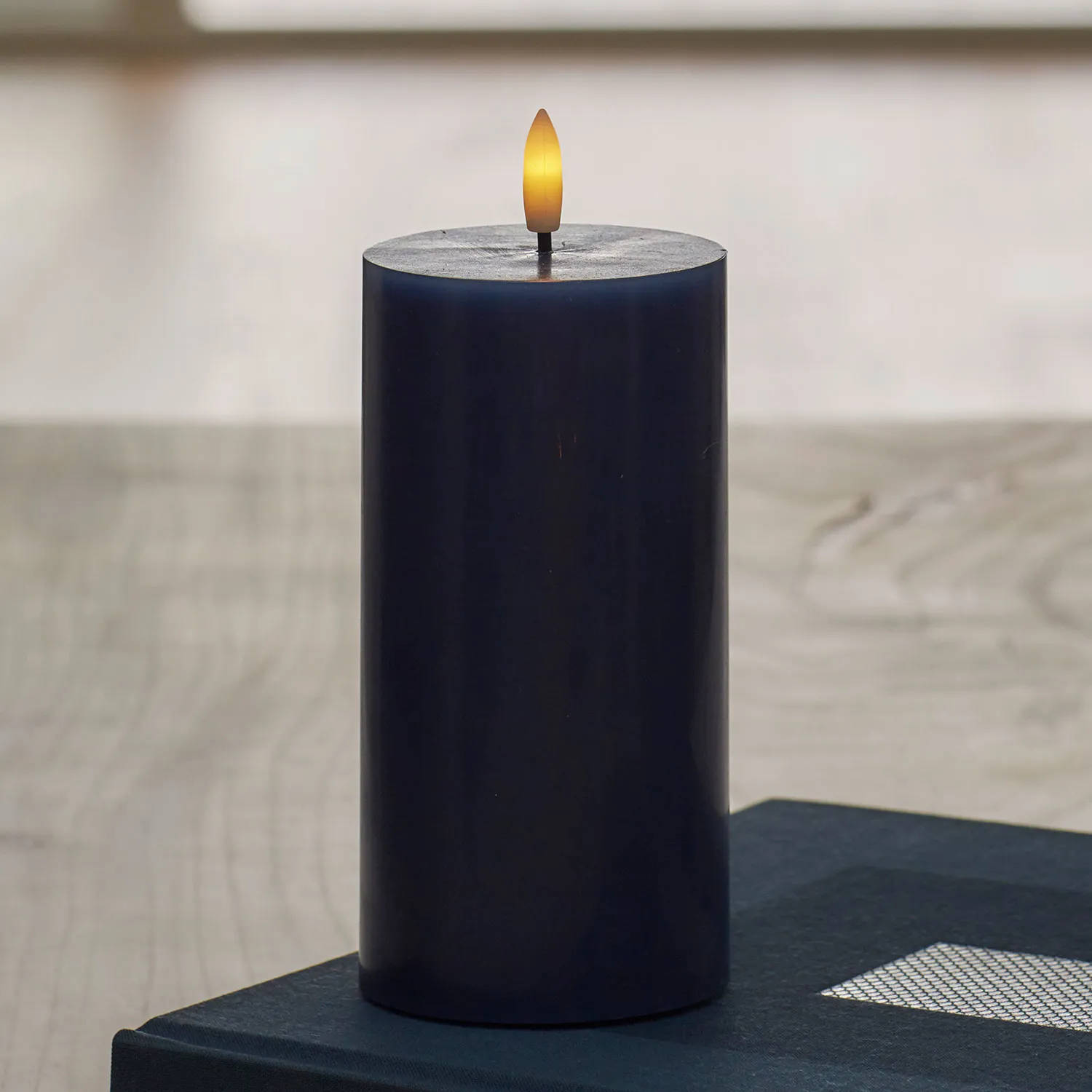 Sille Pillar Ø7.5 x 15cm, Deep Ocean
