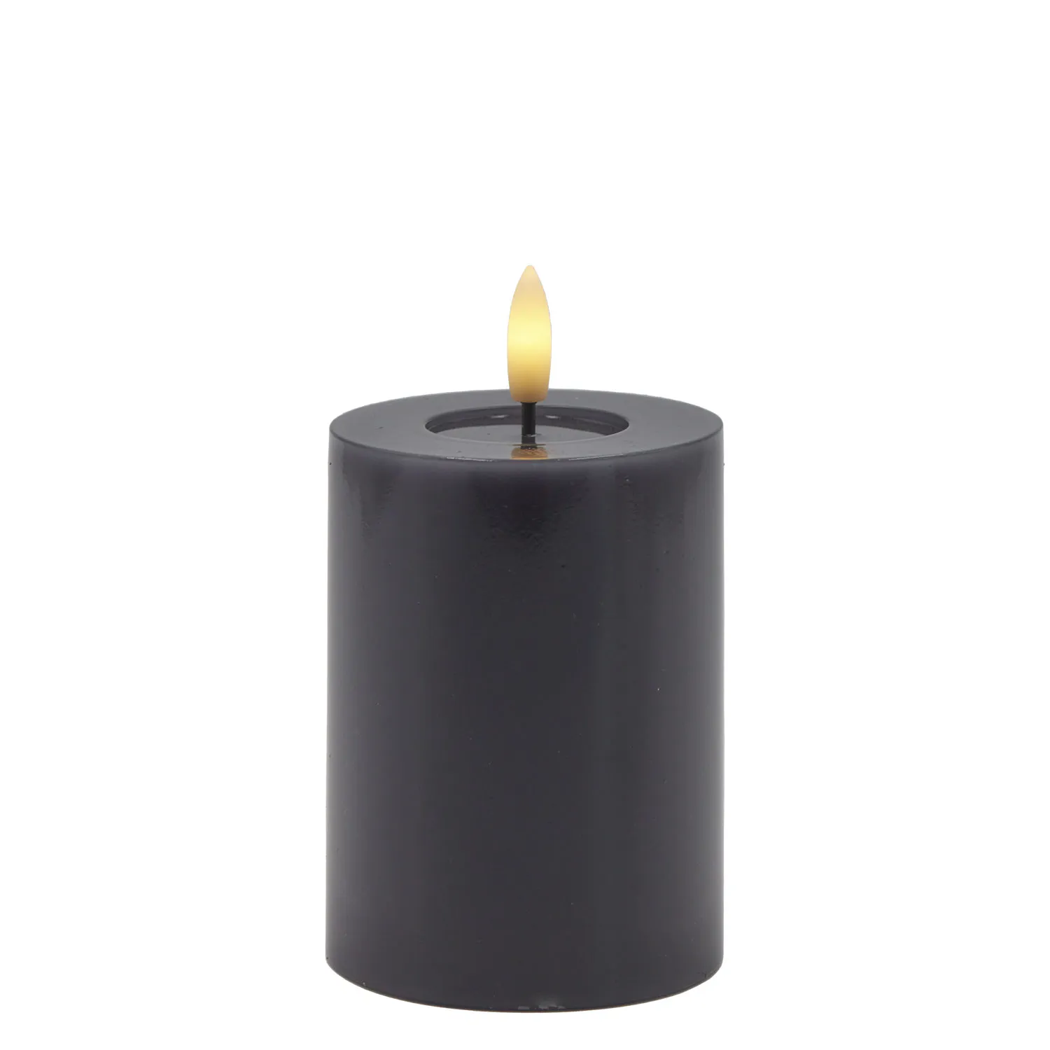 Sille Lacquer Pillar - Ø7.5 x 10cm, Stone Gray