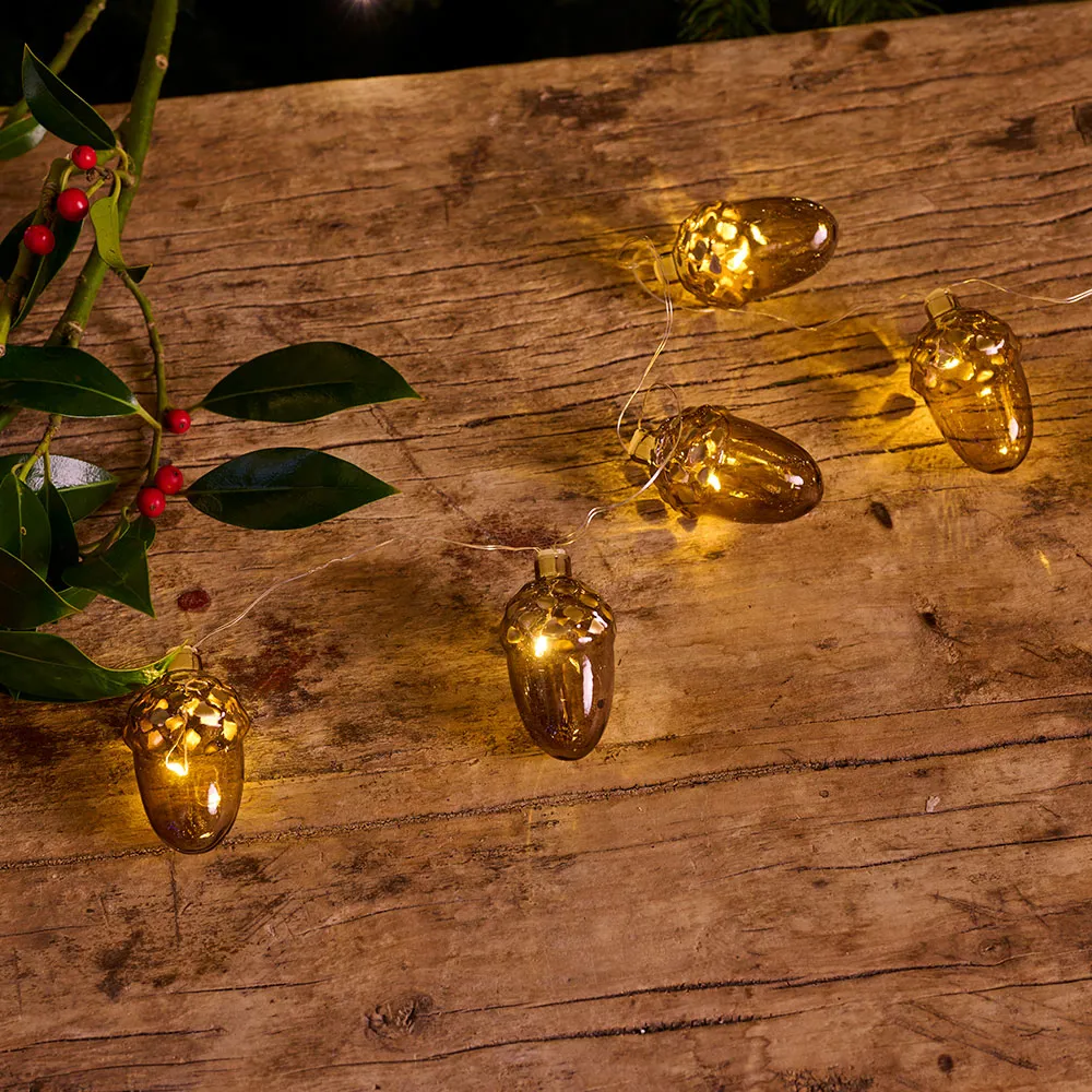 Celina Agern Guirlande, Dark Oak/Guld