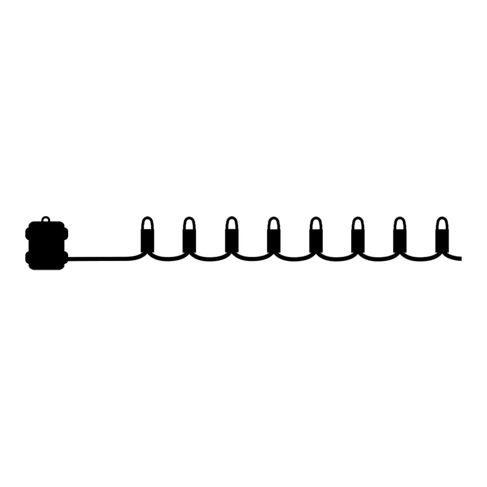 Easy-Line Batterikæde 100 LED, 9,9m, Varm Hvid