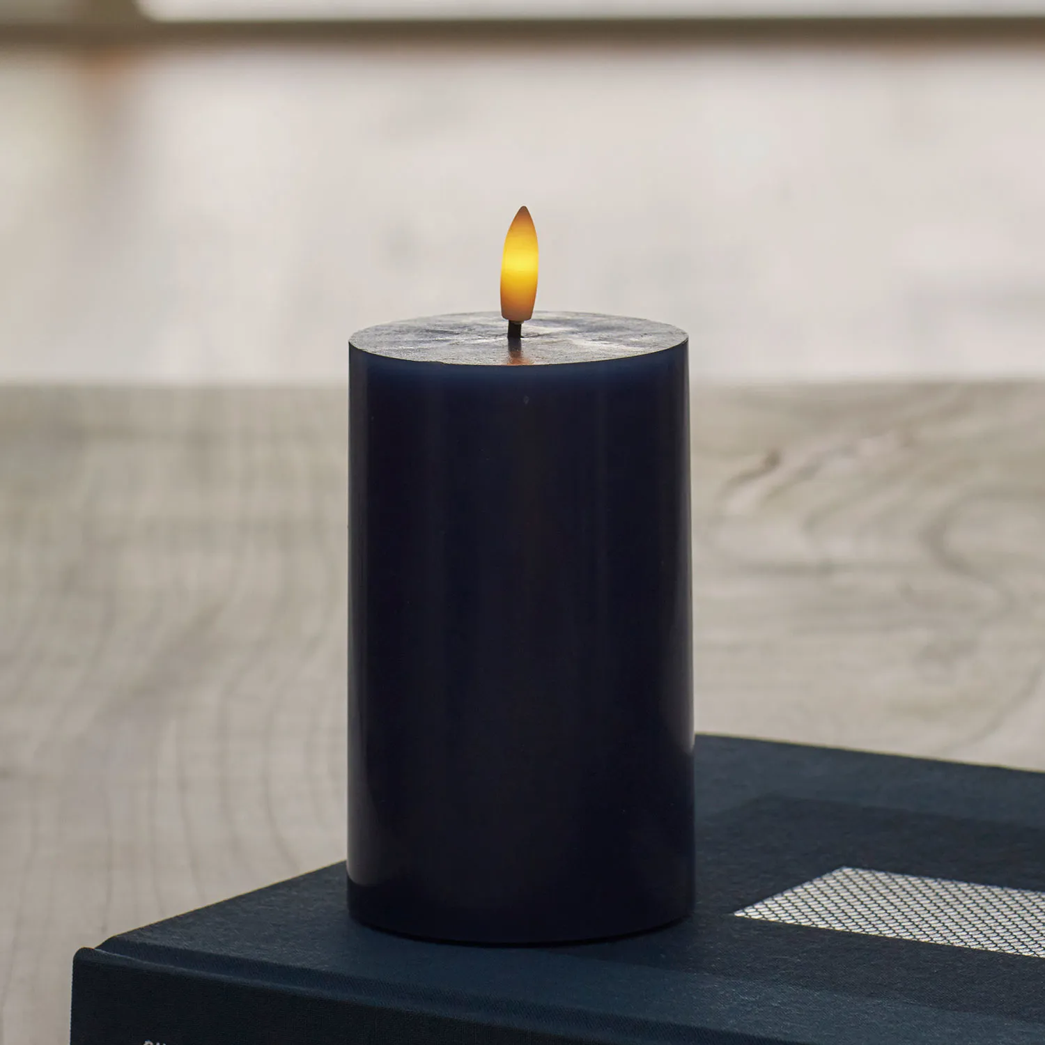 Sille Pillar Ø7.5 x 12.5cm, Deep Ocean
