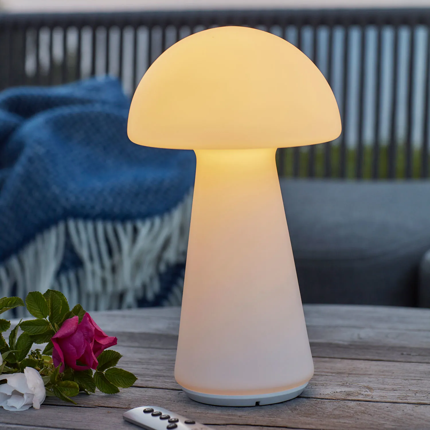 Sam Rechargeable Lamp, Glass, 29cm, Matte White