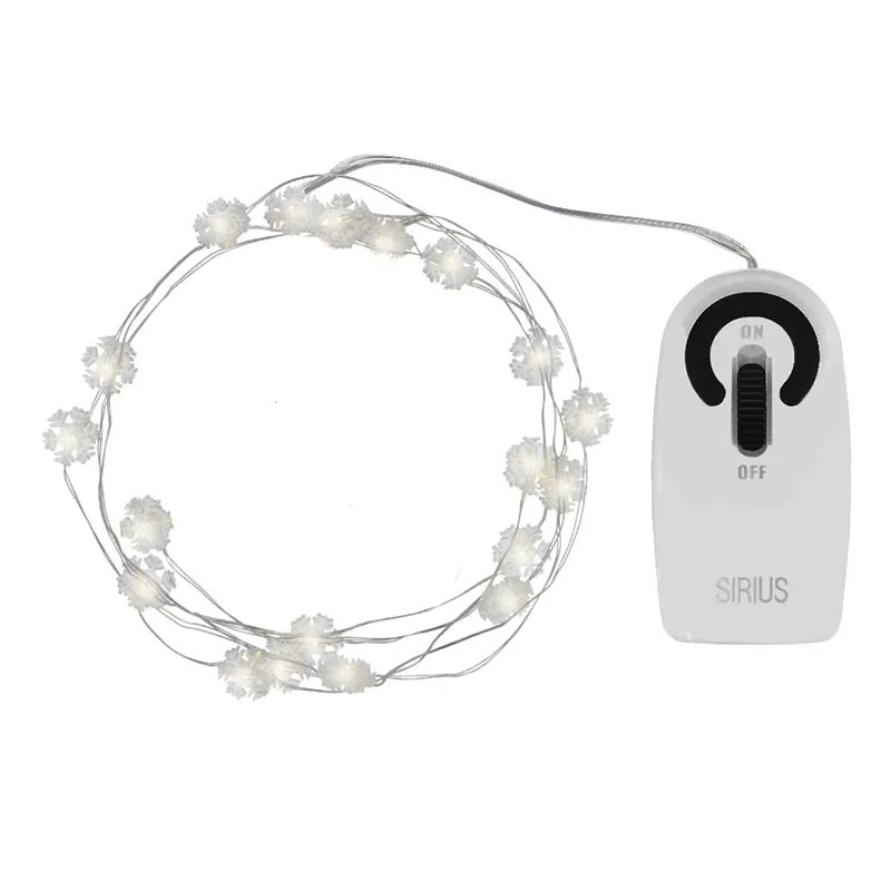 Nynne Snowflake 20 LED, 1.9m, Silver