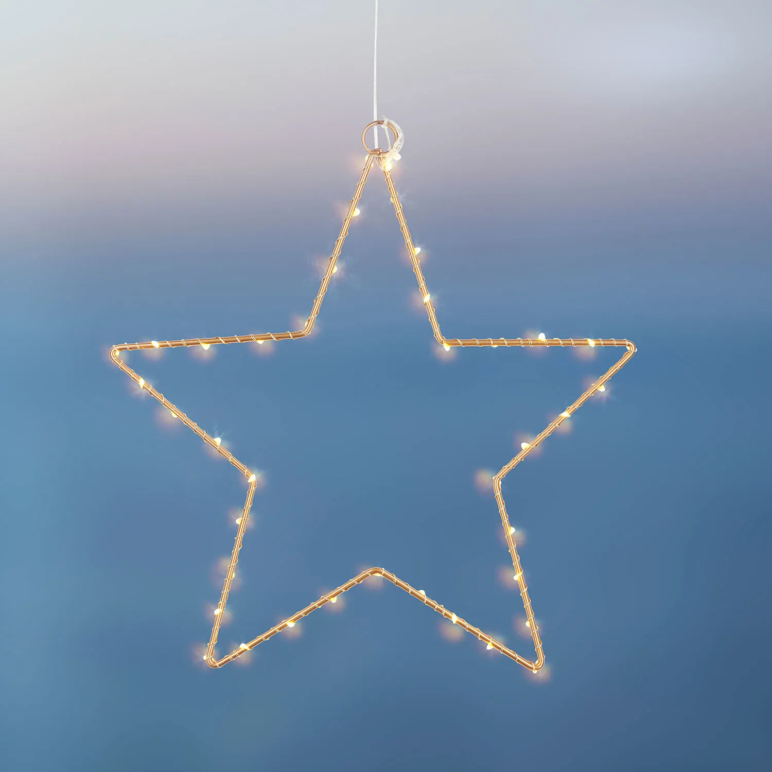 Liva Stjerne 30 cm, 40 LED, Guld