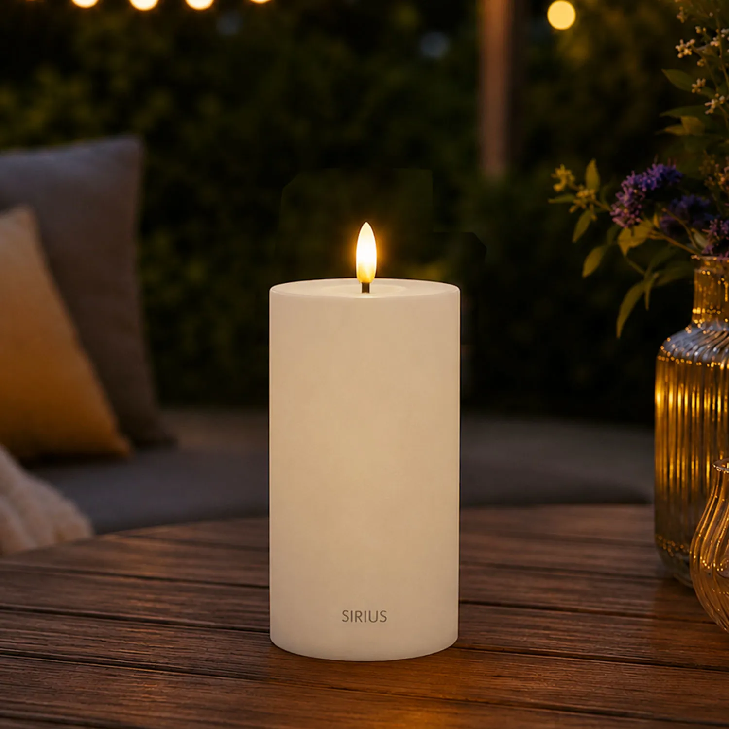 Sille Solar Ø7.5 x 15cm, White