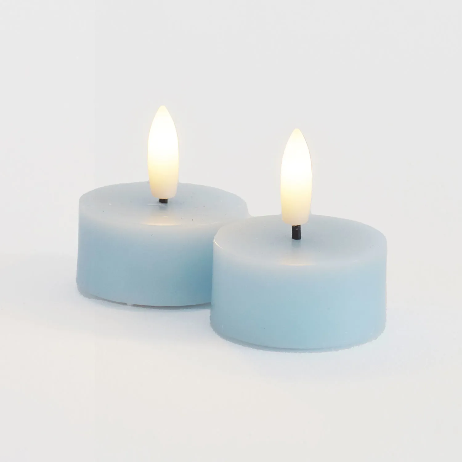 Sille Tealight 2 pcs, Ø4.5 x 2.2cm, Blue Sky