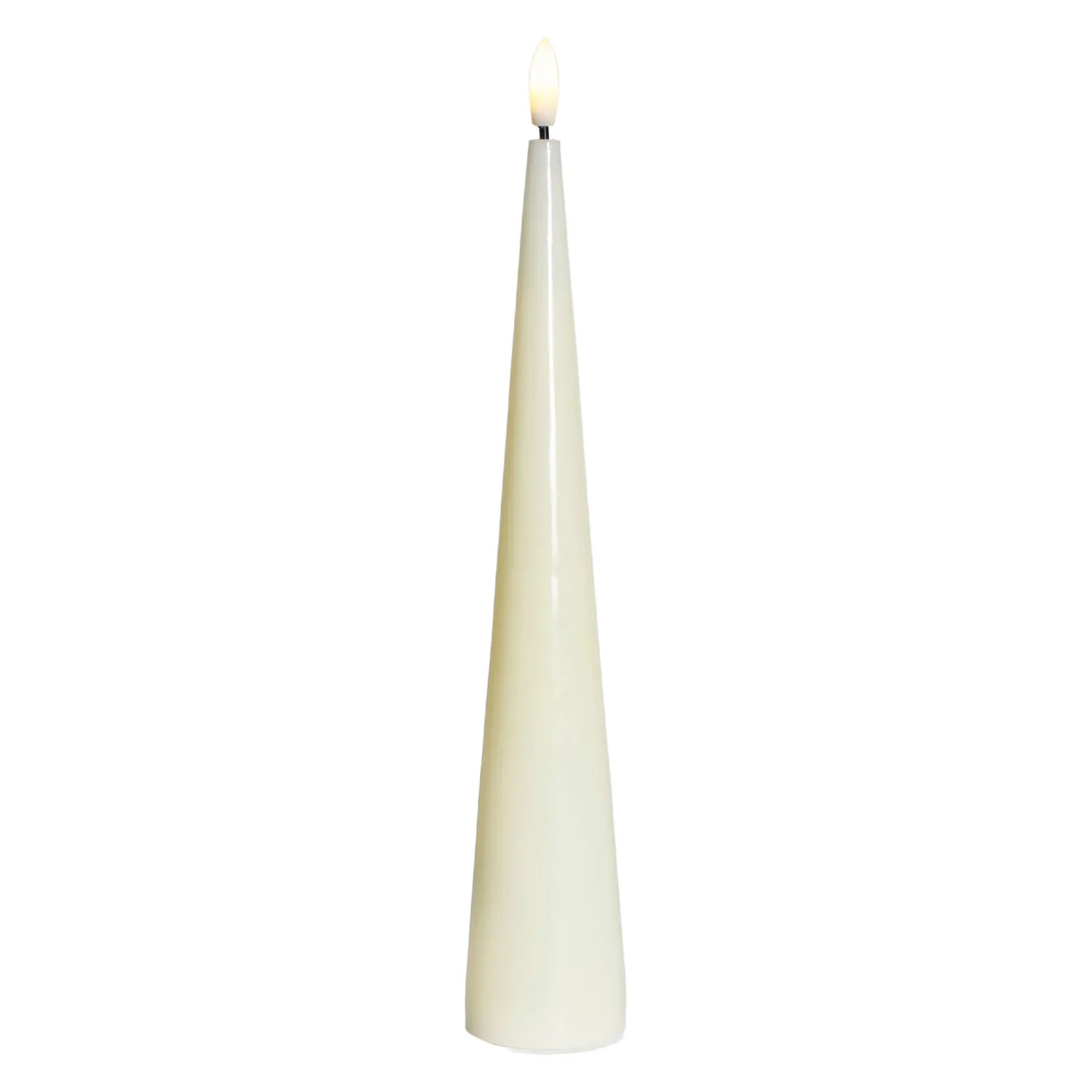 Sille Lacquer Cone - Ø4.8 x 26cm, Ivory
