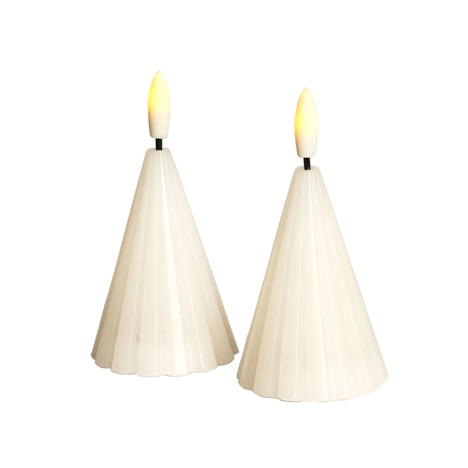 Laura Lak Juletræ - 8 cm, 2-pak, Hvid